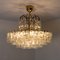 Five-Tiers Blown Glass and Brass Chandelier from Doria, 1960, Image 12