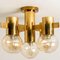 Brass and Glass Light Fixtures in the Style of Jacobsson, 1960s, Set of 2 9