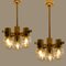 Brass and Glass Light Fixtures in the Style of Jacobsson, 1960s, Set of 2 2