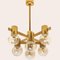 Brass and Glass Light Fixtures in the Style of Jacobsson, 1960s, Set of 2, Image 12