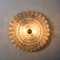 Textured Glass Brass Flush Mount / Sconce from Tynell, 1960s 10