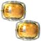 Brass and Brown Glass Hand Blown Murano Glass Wall Lights by J. Kalmar, Set of 2, Image 1