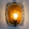 Lampade da parete in vetro di Murano soffiato a mano in ottone e vetro marrone di J. Kalmar, set di 2, Immagine 4
