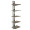 Opaque Chromed Metal Vintage Bookcase, Italy, 1990s, Image 1