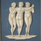 Neoclassical Decorative Element, The Three Graces Painting, 18th Century 4