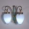 Brass & Opaline Glass Sconces, 1950s, Set of 3, Image 4