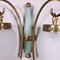 Brass & Opaline Glass Sconces, 1950s, Set of 3 7