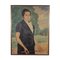 Francesco Ghisleni, Porträt einer jungen Frau, Öl auf Leinwand, 1930er 1