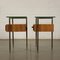 Bedside Tables with Mahogany Veneer in Brass and Glass, Italy 1960s, Set of 2 10