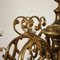 Brass and Bronze Ten Light Chandelier 5