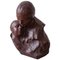 Buste Art Déco en Céramique de Mère et Enfant par Georges Wasterlain, Belgique 1