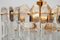Modernistischer Dreistufiger Kronleuchter aus Strukturiertem Glas von Kalmar 2