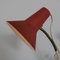 Red Hooded Scissor Lamp from Hala, 1950s 4