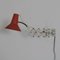 Red Hooded Scissor Lamp from Hala, 1950s 6