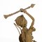 Sculpture Tribal Africain en Bronze - Guerrier Féminin sur un Cheval 22