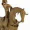 Sculpture Tribal Africain en Bronze - Guerrier Féminin sur un Cheval 10