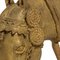 Sculpture Tribal Africain en Bronze - Guerrier Féminin sur un Cheval 18