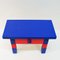 Colorful Pink and Blue Pine Table with Drawer by Erik Höglund for Eriksmålaglas, 1960s 3