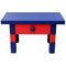 Colorful Pink and Blue Pine Table with Drawer by Erik Höglund for Eriksmålaglas, 1960s 1