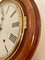 19th-Century Antique Victorian Carved Walnut Eight Day Wall Clock, Image 4