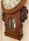 19th-Century Antique Victorian Carved Walnut Eight Day Wall Clock 2