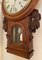 19th-Century Antique Victorian Carved Walnut Eight Day Wall Clock, Image 2