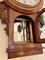 19th-Century Antique Victorian Carved Walnut Eight Day Wall Clock, Image 7