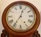 19th-Century Antique Victorian Carved Walnut Eight Day Wall Clock, Image 5