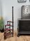 Mid-Century Italian Carved Walnut Wood and Leather Spiral 4-Step Library Ladder 7