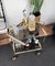 Two-Tier Brass and Glass Bar Cart with Removable Top, 1970s, Image 7