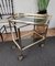 Two-Tier Brass and Glass Bar Cart with Removable Top, 1970s 4
