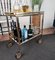 Two-Tier Brass and Glass Bar Cart with Removable Top, 1970s, Image 5