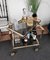Two-Tier Brass and Glass Bar Cart with Removable Top, 1970s, Image 3