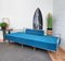Italian Steel and Tufted Velvet Blue Daybed, 1960s, Image 2