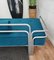 Italian Steel and Tufted Velvet Blue Daybed, 1960s, Image 5