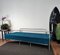 Italian Steel and Tufted Velvet Blue Daybed, 1960s 8