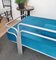 Italian Steel and Tufted Velvet Blue Daybed, 1960s 7