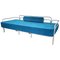 Italian Steel and Tufted Velvet Blue Daybed, 1960s, Image 1