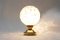 Brass and Glass Globe Table Lamp, 1970s, Image 9