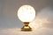 Lampada da tavolo sferica in ottone e vetro, anni '70, Immagine 9