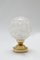 Brass and Glass Globe Table Lamp, 1970s 4