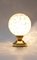 Brass and Glass Globe Table Lamp, 1970s 6