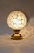 Brass and Glass Globe Table Lamp, 1970s 7