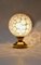 Brass and Glass Globe Table Lamp, 1970s, Image 7
