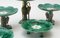 Majolica Pond Lily and Stork Cake Stands, Set of 5, Image 4