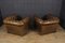 Brown Leather Chesterfield Club Chairs, Set of 2 5