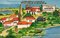 Large Vintage Framed Illustration of Ile De Ré France by Gerard Prevauto, 1980s 15