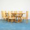 Tavolo da pranzo e sedie nello stile di Vittorio Dassi, anni '40, set di 7, Immagine 1