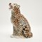 Große Vintage Leoparden Skulptur aus Porzellan, 1970er 1