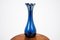 Polnische Marineblaue Vintage Vase von Ząbkowice Glasswork, 1960er 1
